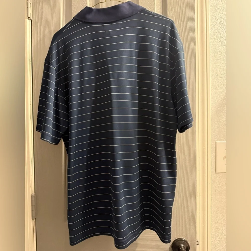 Men’s Pro Tour Cool Play blue shirt with white stripes Size Large